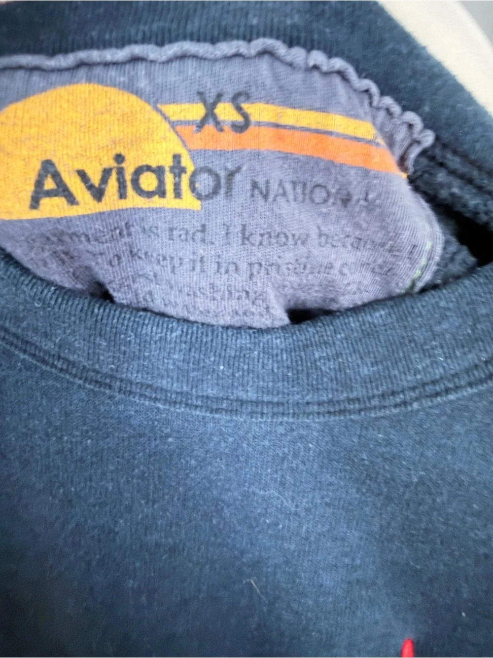 Aviator Nation Set- XS Dark Blue with Rainbow Stripe Details - Picture 3 of 5